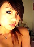 sweet girl naked on the floor looking up